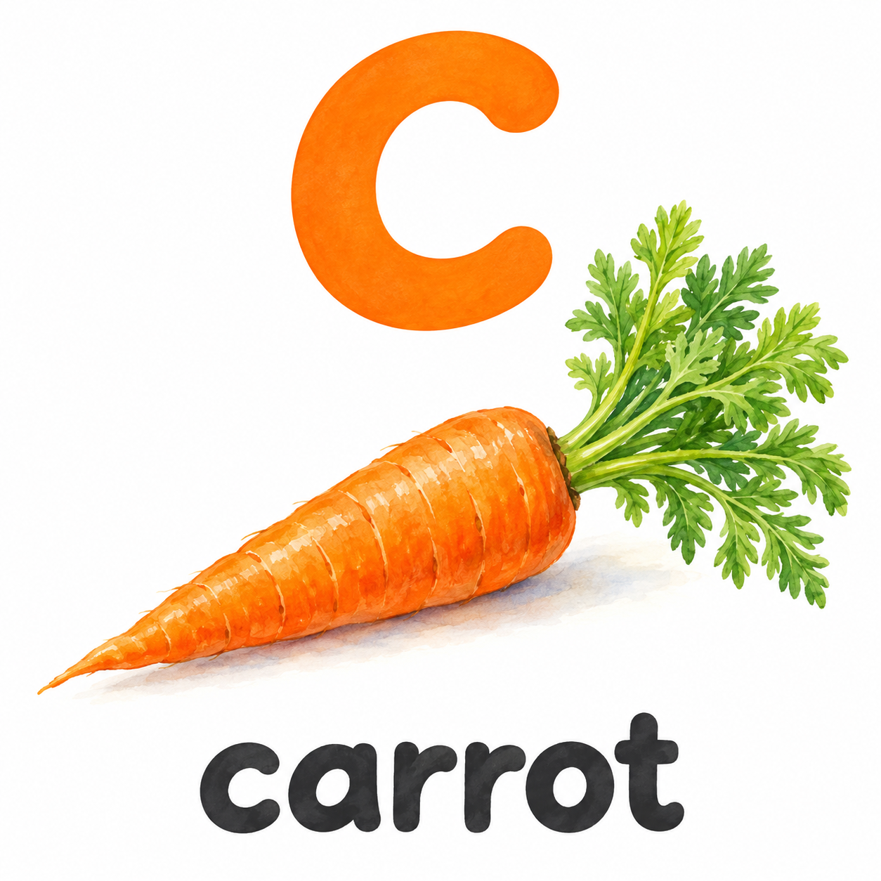 C – carrot | حرف C والجزرة